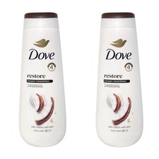 2 Dove Restore Coconut Cocoa Butter Women's Body Wash, 20 fl oz
