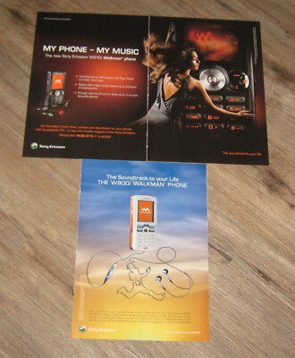 SONY Ericsson ADs W800i Walkman Phone magazine pages PHOTO advertisements