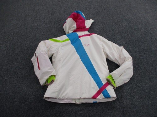Spyder Jacket Girl 14 White Puffer Athletic Hiking Ski Lightweight Camping Youth - Picture 10 of 12