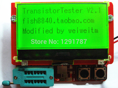 Klein 12864 LCD Transistor Prüfgerät Kapazitiv ESR Meter Diode Triode MOS LCR