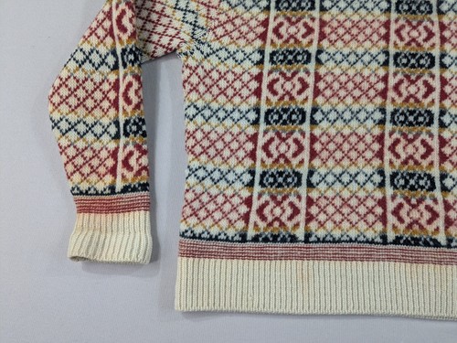 Vintage 70s 80s Pendleton Sweater Youth Extra Large Wool USA Made Fits Womens XS - Picture 6 of 11