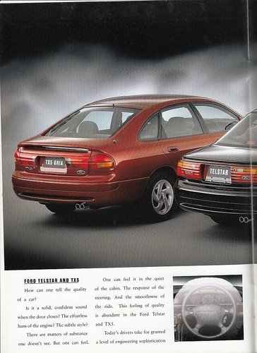 1994 FORD AY TELSTAR & TX-5 Australian Prestige 16p Brochure - Like Mazda 626 - Picture 2 of 4