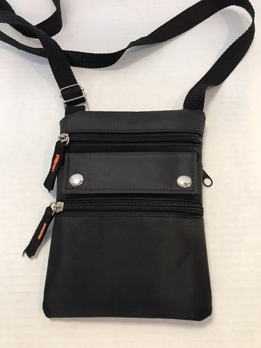 borsa a croce nera. Cinghia lunga 7x5 - Foto 2 di 3