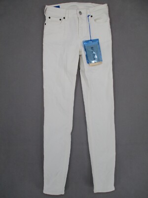 Acne Studios Jeans Womens 25 White NWT Bla Konst Climb Skinny