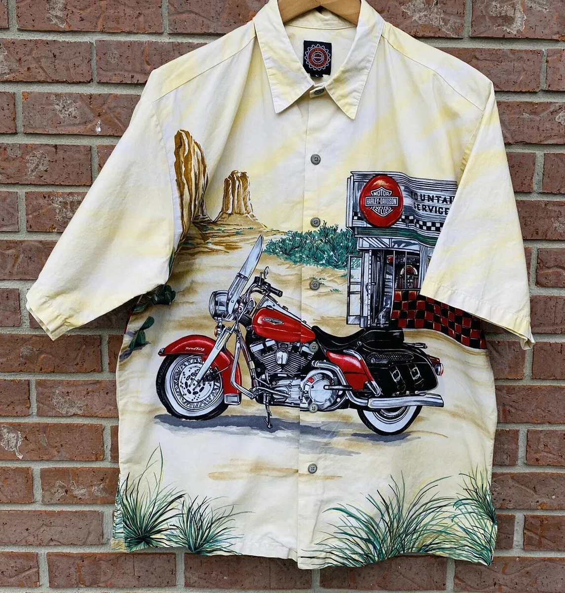 Harley davidson hotsell hawaiian dress shirts
