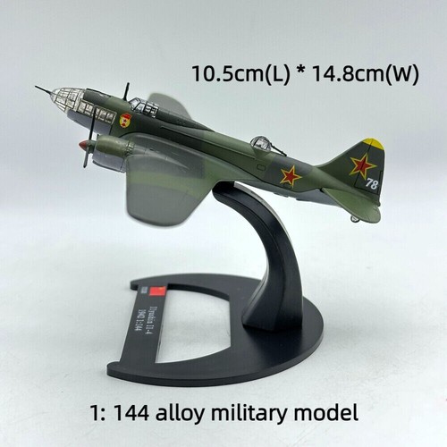 Modellino aereo bombardiere sovietico Ilyushin IL-4 1:144 WW2 pressofuso collezione militare - Foto 2 di 9