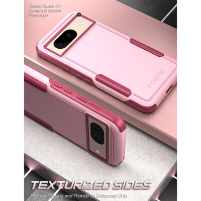 For Google Pixel 8 5G 2023 Case Dual Layer Slim Shockproof Protective Cover Pink