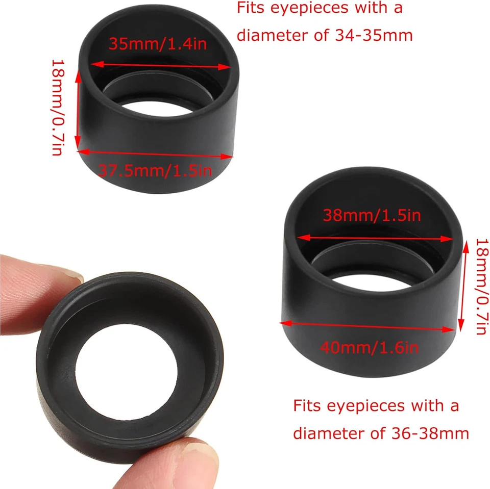 4 Stück 34–38 Mm Okularabdeckung Okular Fernglas Augenmuscheln Schutzbecher Okul - Bild 2 von 4