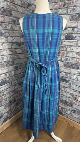 Vintage Women’s Style Report 100% Cotton Check A-Line Shirt Dress Size UK 12 - Picture 6 of 10