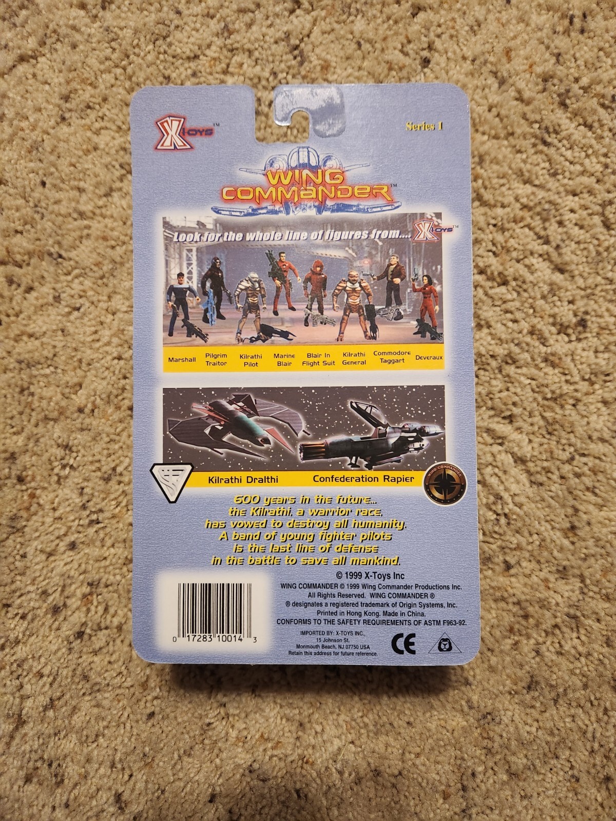 Wing Commander DEVERAUX 3.75" Action Figure Series 1 Card X Toys 1999 NEW NIP - Picture 2 of 2