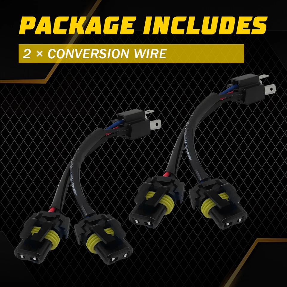 Conversion Wire 9003 H4 TO 9005 9006 Two Harness Head Light Adapter PlugPlay EAH - Image 2 of 4