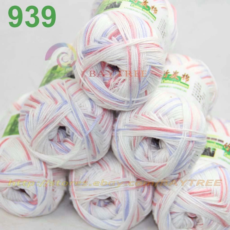 Sale Lot 6SkeinsX50g Soft Bamboo Cotton Baby Wrap Hand Knitting Crochet Yarn 939 - Image 3 of 4
