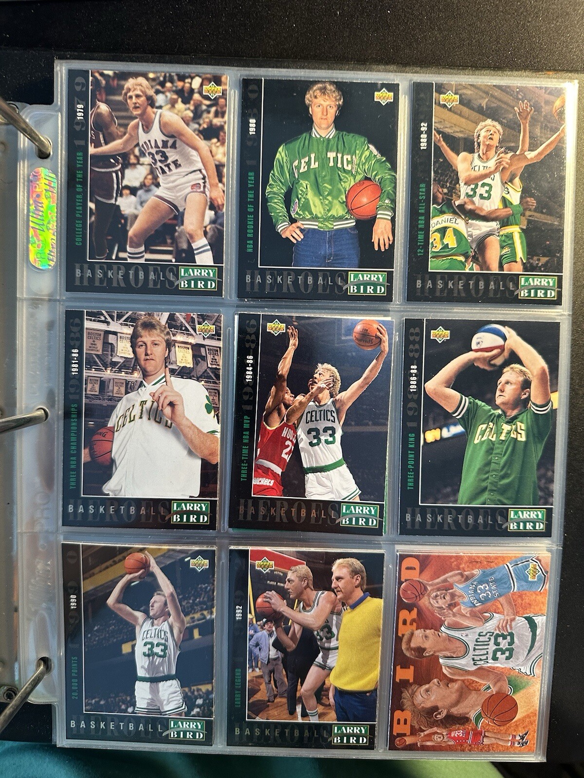 1992-93 Upper Deck Larry Bird 10-Card Basketball Heroes Set Boston Celtics