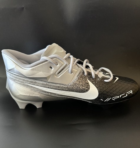 Nike Vapor Edge Elite 360 2 Mens 9.5 Silver/Black Football Cleats DA5457-003 NEW - Picture 2 of 12