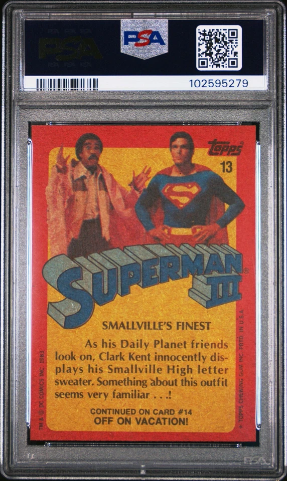 1983 Superman III 3 #13 Smallville's Finest RARE PSA 10 GEM MINT POP 1 Reeve ! - Image 2 of 2