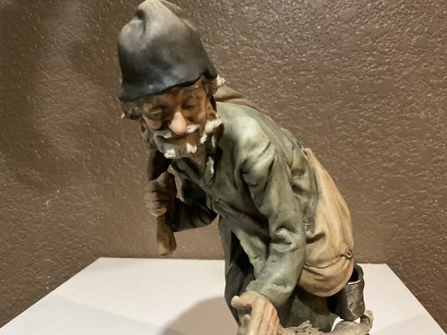 CAPO DI MONTE Porcelain Replica Hobo Dog Figurine Italy Signed Bruno 1970 - Picture 4 of 10