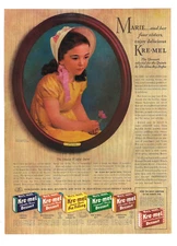 Kre-mel Dessert Print Ad Willy Pogany Marie Dionne Quints Vintage 1941