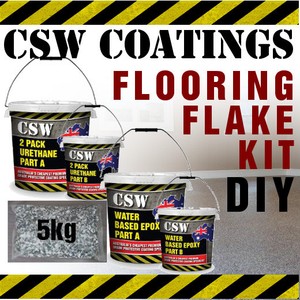 Decorative DIY Flake Flooring Kit Concrete Coating. Perfect Garage