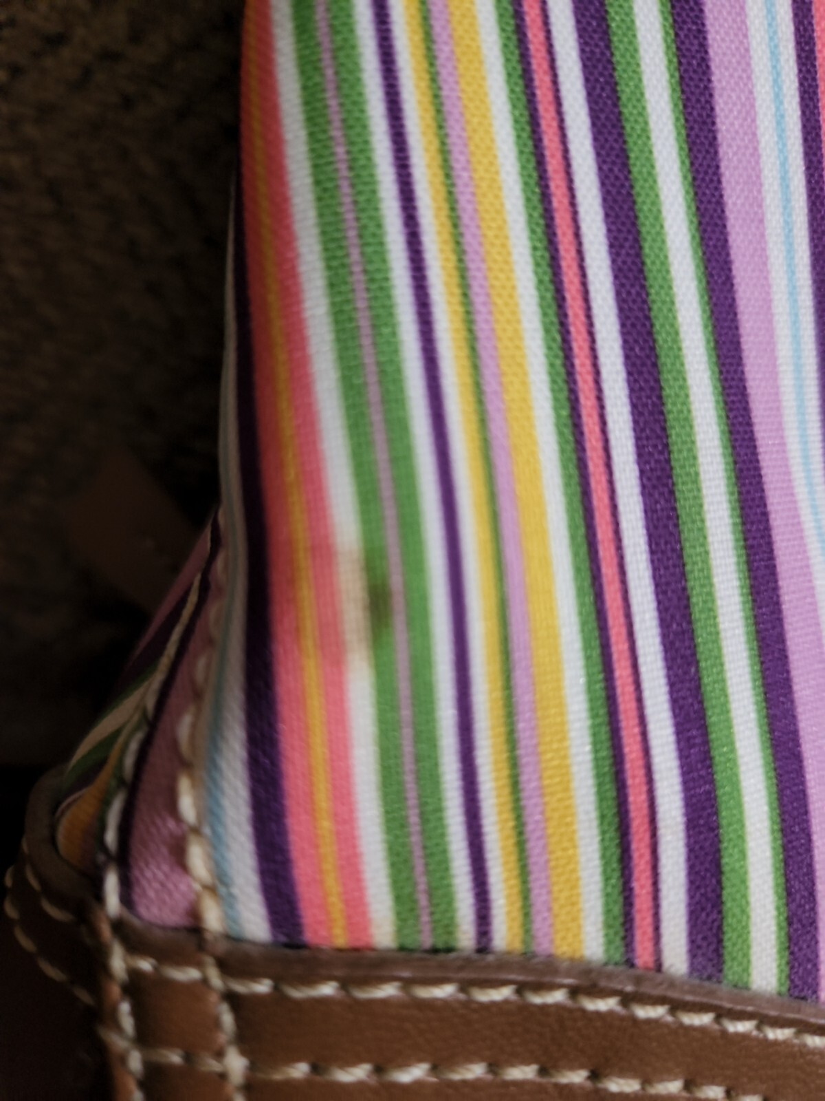 Liz Claiborne pretty striped rectangular shoulder… - image 5