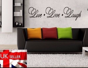 LIVE LAUGH LOVE WALL STICKER - HOME KITCHEN FAMILY WALL ART QUOTE DECAL