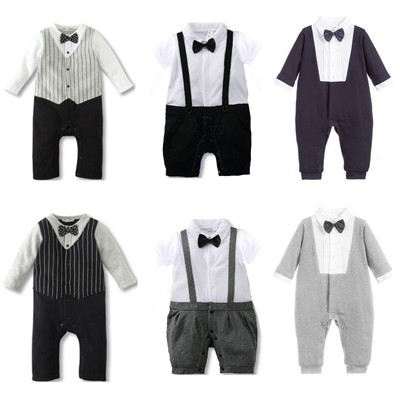 100%  Baumwolle Taufoutfit Baby Junge festlich Overall Festanzug Taufanzug
