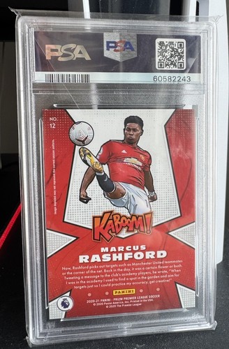 2020 Panini Prizm P/L KABOOM! MARCUS RASHFORD #12 PSA 9 Mint - Picture 2 of 2
