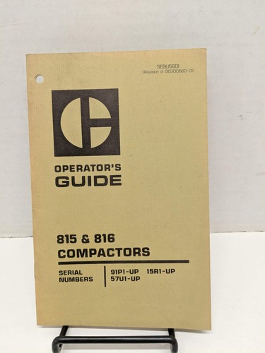CAT Caterpillar 815 & 816 Compactors Operator's Guide SEBU5601 1978