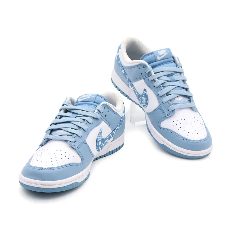 New Size 7.5W-9.5W  Nike Dunk Low Essential Paisley Pack Worn Steel Blue White - Image 2 of 3