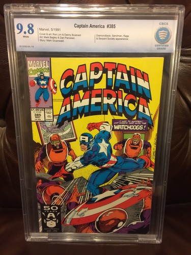 Captain America #385 (May 1991, Marvel) CBCS 9.8...Going to the Dogs