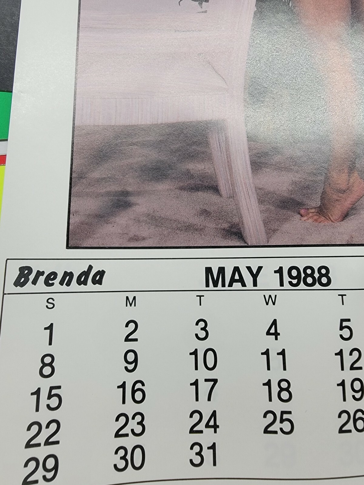 VINTAGE GOLD SHOW CLUB BRASS FLAMINGO INDIANAPOLIS IN. 1988 CALENDAR