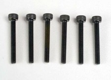 Header screws, 3x23mm cap hex screws 6 NEW/Old Stock Traxxas TRA2556
