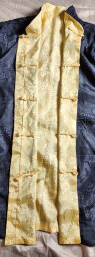 Mens Oriental Asian Reversible Shirt Silk Color Black & Gold Size XL - Picture 13 of 23