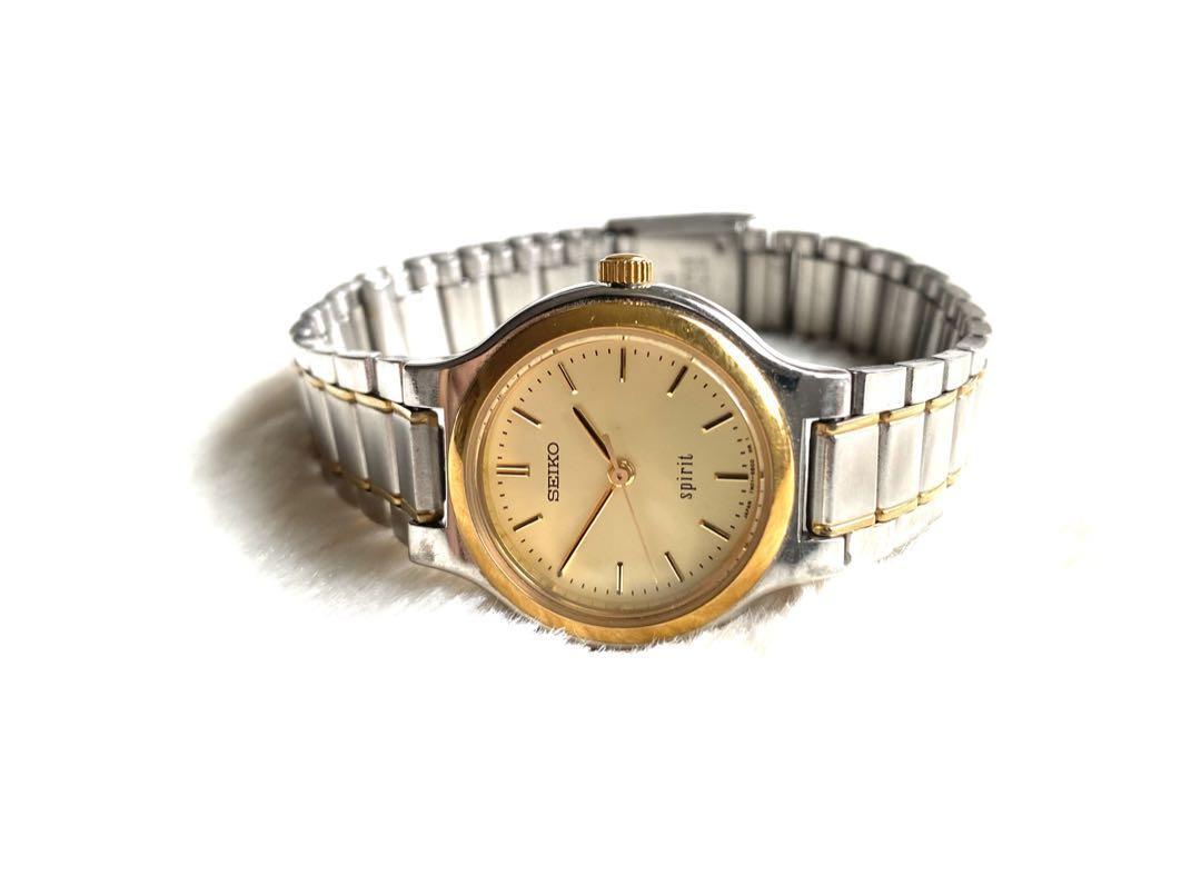 時計 Jerome Laudes SEIKO SPIRIT DAY DATE Vintage Seiko Spirit Quartz Day Date Slim Mens Watch, Japan