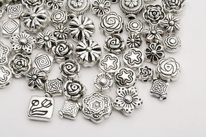 Wholesale-Mixed-80pcs-Tibetan-Silver-Flower-Spacer-Beads-For-Jewelry-DIY-hi