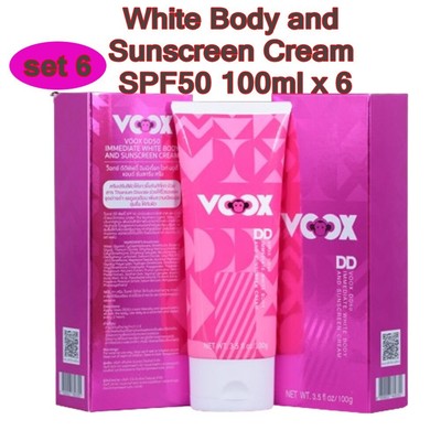 VOOX DD Cream Body Lotion Sunscreen Tone Healthy skin SPF 50 6x100ml