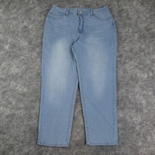 No Boundaries Jeans Womens Juniors 13 Blue Cropped Straight High Rise Denim