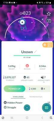 Pokemon Go Shiny Unown A