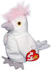 MWMT Ty Beanie Babies KuKu the Cockatoo Bird w/ Tag Error VTG 1997/1998