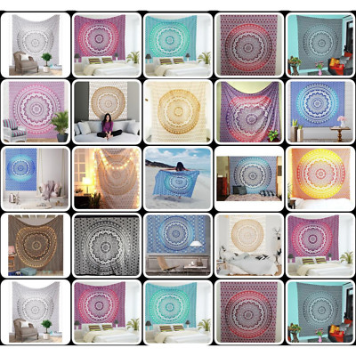 Mandala Tapestry Indian Wall Hanging Bohemian Hippie Queen Art Deco Tapestries