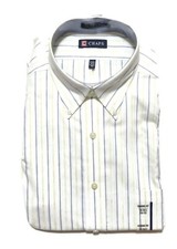 Chaps Men Shirt Classic-Fit Oxford Shirt Long Sleeve Striped Size 16-16.5" 34/35