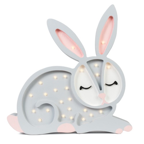 Little Lights Nachtlicht Lampe Hase Hellgrau Light Grey zum Dimmen mit LED - Afbeelding 1 van 3