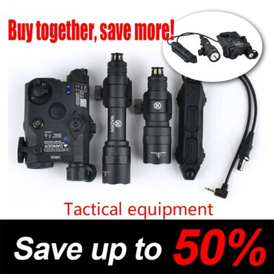 #ad #ad Tactical PEQ 15 Green Laser with IR Laser Pressure Switch M300U Flashlight Set $98.84