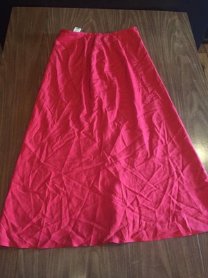 SALE NEW Ann Taylor Womens Ladies Long ALine Skirt Red Silk Size 10 Large SALE NEW Ann Taylor Womens Ladies Long ALine Skirt Red Silk Size 10 Large