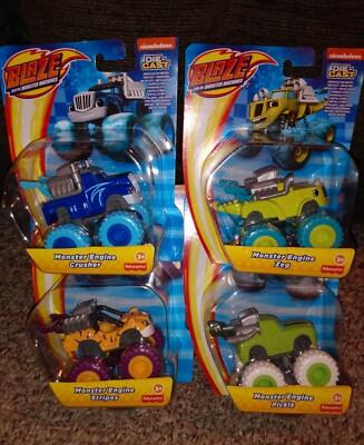 NEW BLAZE AND THE MONSTER MACHINES ''MONSTER ENGINE'' SET OF 4 DIECAST!