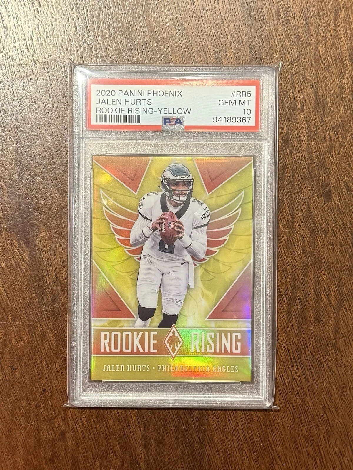 Jalen Hurts Panini Phoenix Rookie Rising #RR5 Yellow