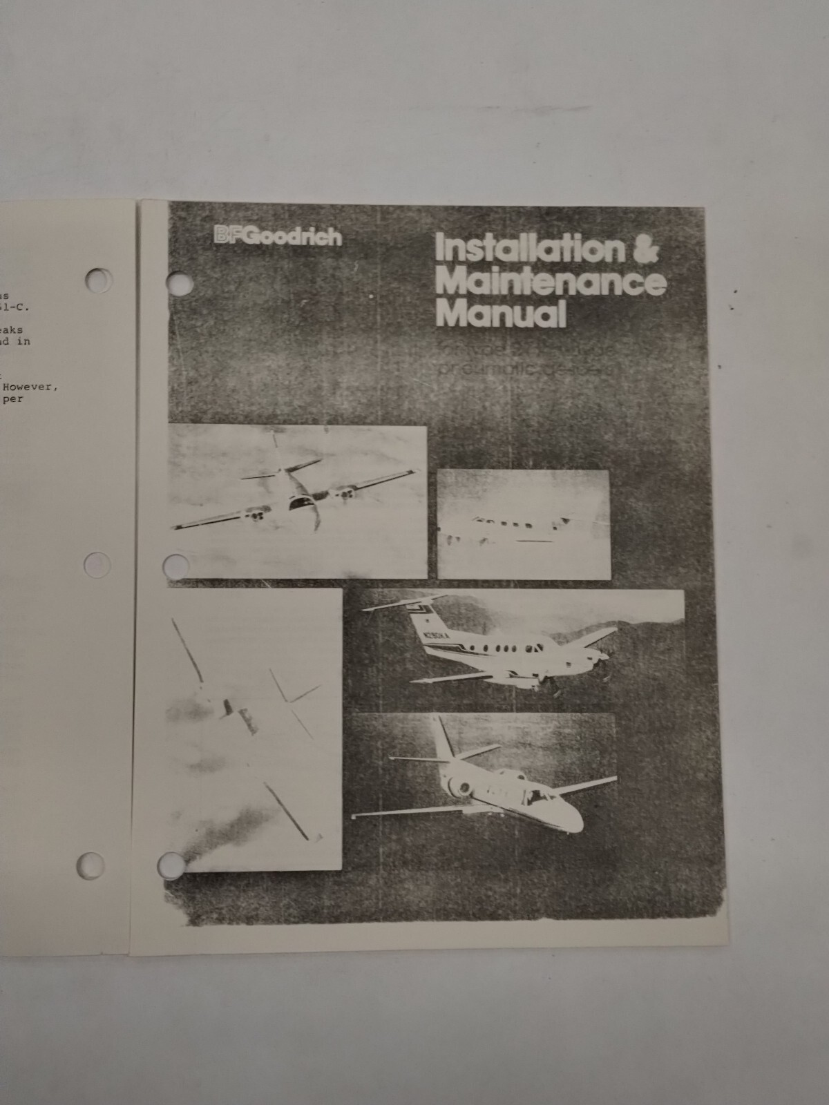 BF Goodrich Pneumatic De-Icers Supplementary Maintenance Operations-Copy