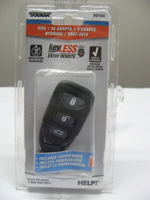 Dorman 99104 Keyless Entry Remote Hyundai 2007-2015 Elantra 2007-2014 Sonata