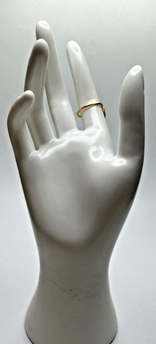 MB61. Louise Hendricks Gold Plated Grey M/Pearl & Black CZ Mademoiselle Ring 7 - Picture 4 of 10