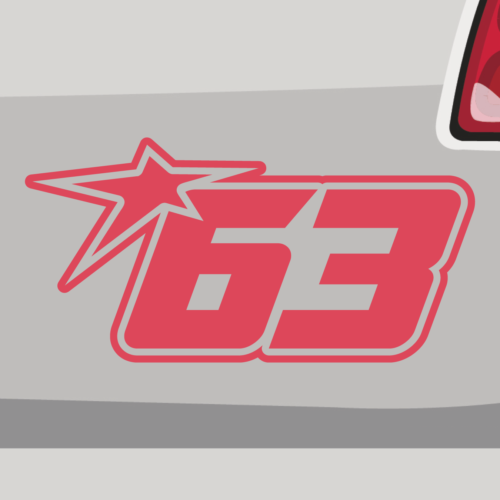 Aufkleber Startnummer 63 Race Number Sticker Kleber Auto Motorrad Fahrrad Decal - Bild 7 von 25