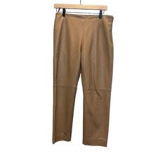 Vintage Hugo Buscati Women's Straight Leg Genuine Leather Pants 90s Size 10